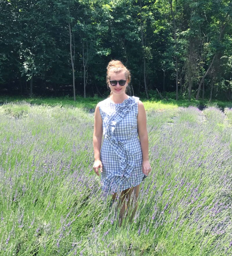 Irina Dorn Lavender Farm Near NYC Pleasant Valley Lavender Missguided Ruffled Dress
