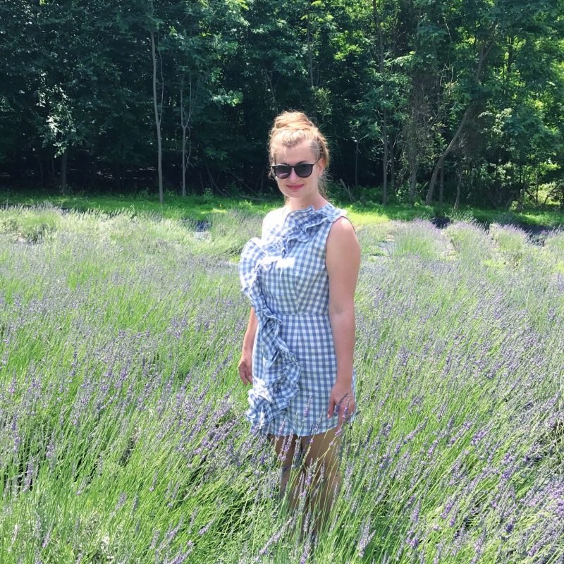 Irina Dorn Lavender Farm Near NYC Pleasant Valley Lavender Missguided Ruffled Dress