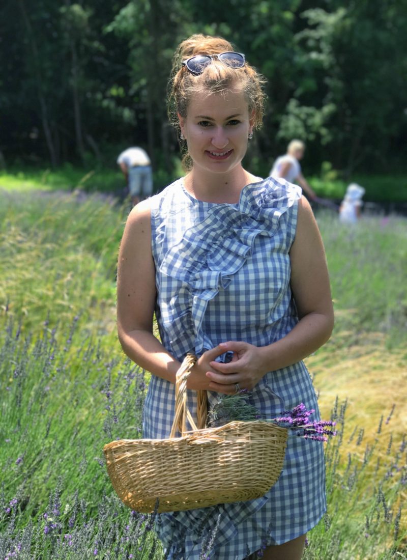 Irina Dorn Lavender Farm Near NYC Pleasant Valley Lavender Missguided Ruffled Dress