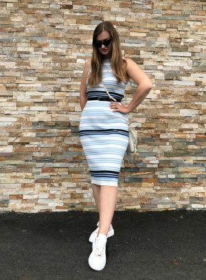 Dresses with Sneakers J.O.A. Stripe Dress