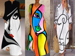 Abstract Print Dresses