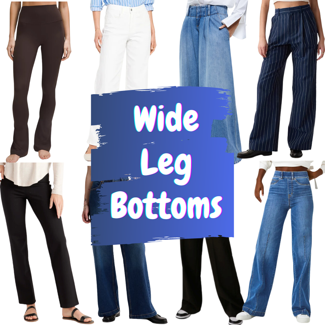 what to buy to look more stylish wide leg bottoms 2024 jeans trends pants